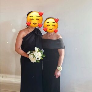 Black off-Shoulder Evening Gown